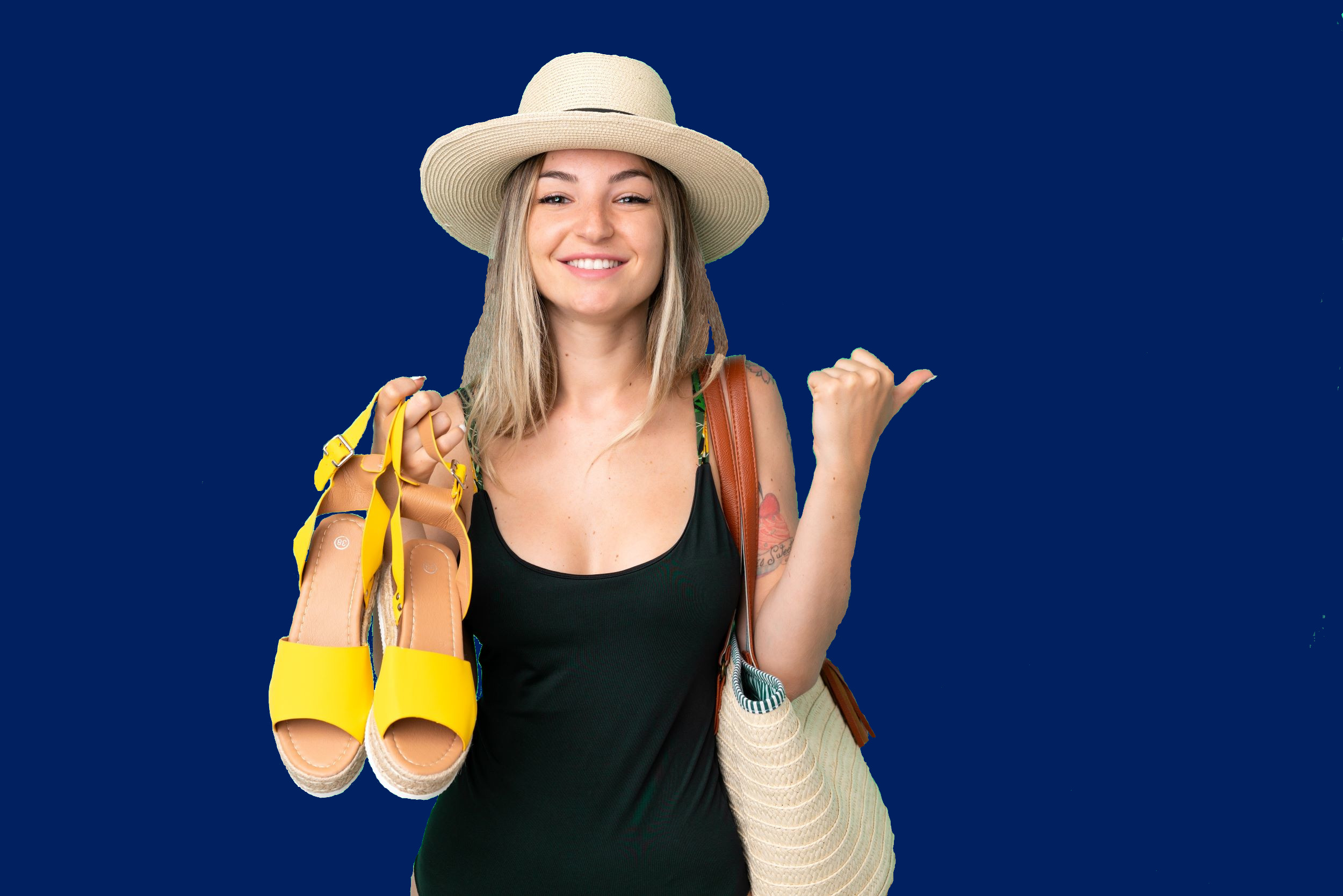 Pointing Blue Shutterstock 2160147567